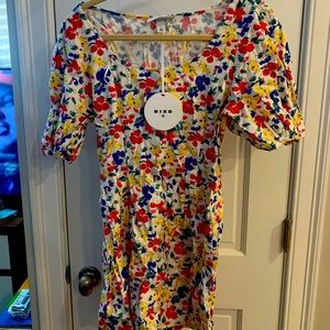 NWT RIXO x Target floral midi dress size 10